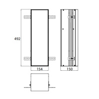 EMCO Asis Plus Модуль для унитаза встраиваемый 49.2см., Держатель бумаги, 2 запасных держателя, левый, под укладку плиткой