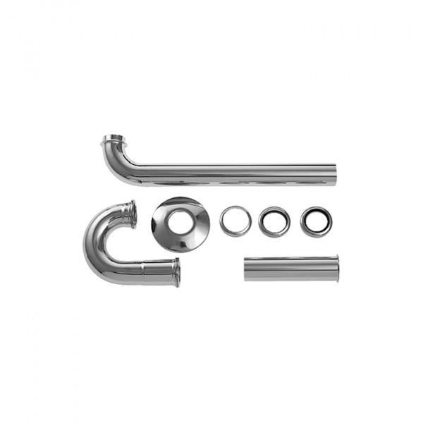 Duravit Трубчатый сифон для умывальника с удлиненной сливной трубой 300 мм, цвет: хром