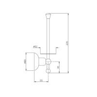 Nicolazzi Cristallo Di Rocca Держатель для запасного рулона туалетной бумаги, подвесной, цвет: хром