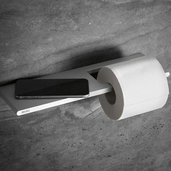 Держатель туалетной бумаги Keuco Edition 400 11573 хром, с полкой для телефона