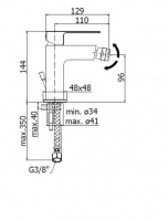 Смеситель для биде Cezares EFFECT,