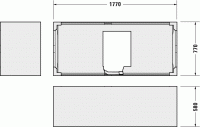 Опора из стиропора для ванны Duravit D-Neo, 177x77