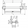 Hansgrohe Unica Comfort Поручень с полочкой и держателем для душа, подвесной, цвет: хром/белый
