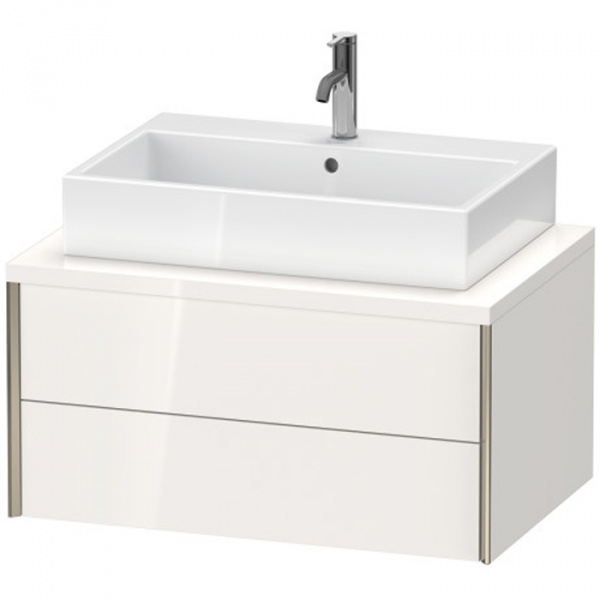 Duravit XViu Тумба подвесная 80x55x40см с раковиной, 2 ящика, цвет: белый глянцевый