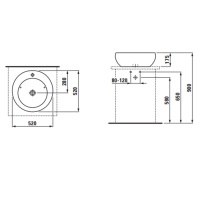 Laufen Alessi One Раковина-чаша 52х52х17.5 см, без отв., цвет: белый