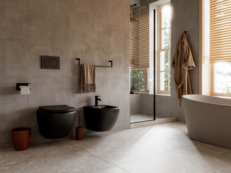 Подвесное биде Metropol Ceramica Nova чёрный матовый CN4003MB