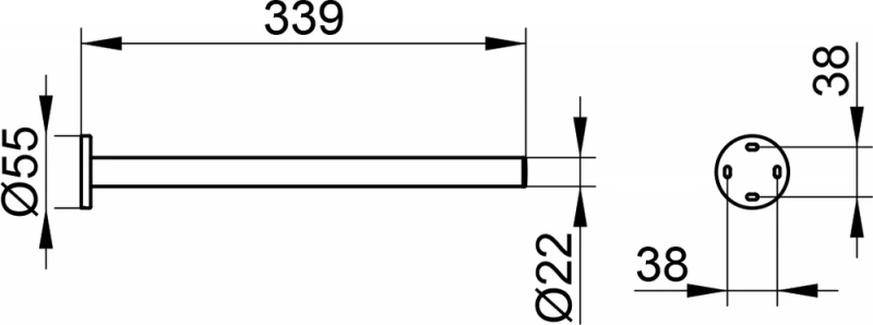 Полотенцедержатель Keuco Plan 14930 хром