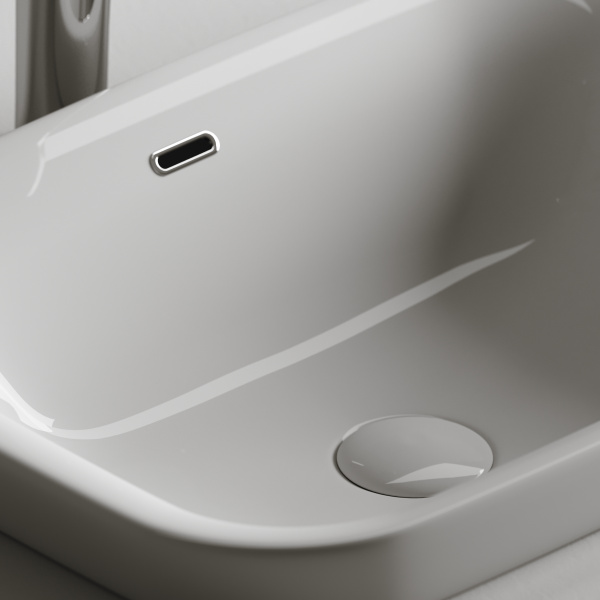 Умывальник прямоугольный встраиваемый сверху в столешницу Element 580*400*150мм Ceramica Nova белый 