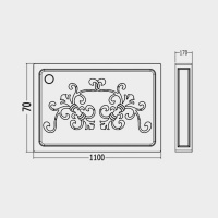 Devon&Devon Arabesque Поддон прямоугольный 110х70 см