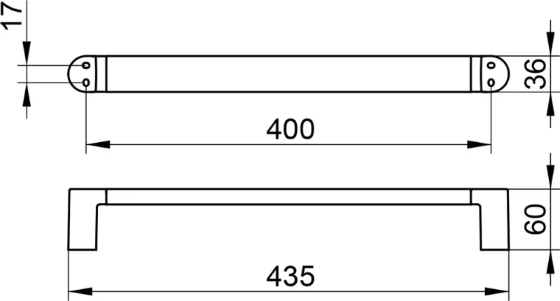 Полотенцедержатель Keuco Elegance new 11601 40 см, хром