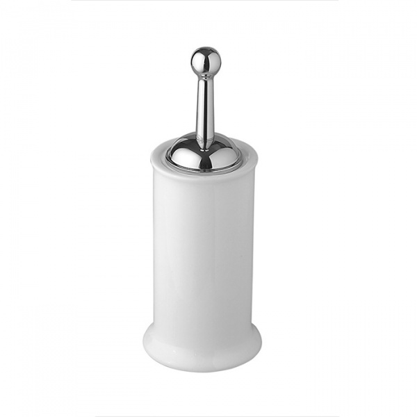 Devon&Devon New York ерш напольный, колба керамика белая, цвет: хром