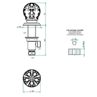 THG Flore Вентиль смесителя для раковины, цвет: хром