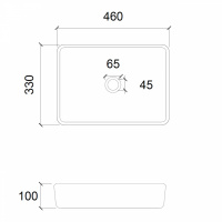 Раковина накладная стеклянная ABBER Glas AK2313B черная