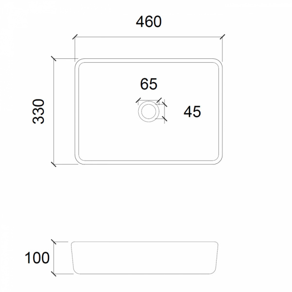 Раковина накладная стеклянная ABBER Glas AK2313 прозрачная