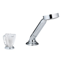 THG Pуtale de cristal clair Ручной душ на борт ванны, 2 отв., цвет: хром/прозрачный хрусталь