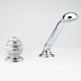 THG Marquise porcelaine blanche Ручной душ на борт ванны, 2 отв., цвет: хром/платина/белый фарфор