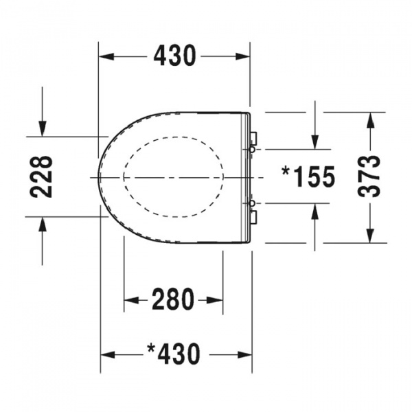 Duravit DuraStyle Сиденье съемное для  унитаза BASIC, цвет: белый/нержавеющая сталь