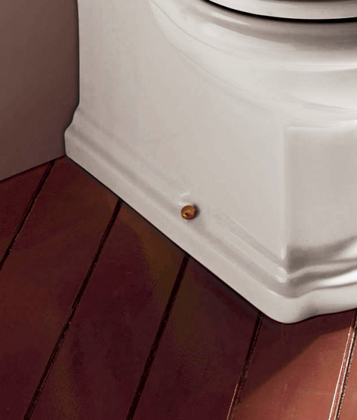 Kerasan Retro, Унитаз моноблок 72х38.5см, слив в стену, с фурнитурой цвета бронза