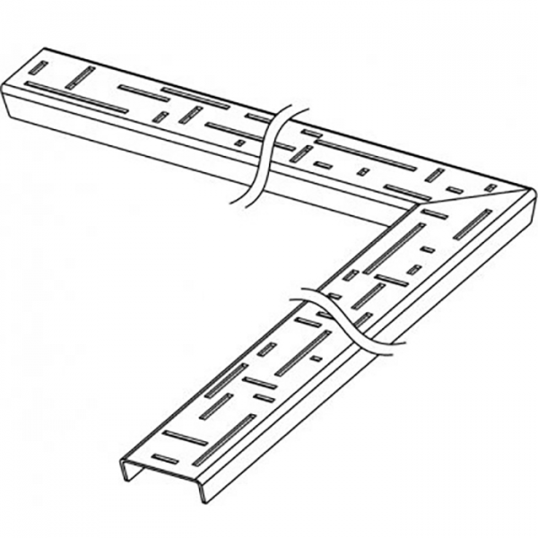TECE Решетка угловая &quotlines&quot, 900х900 мм, н. сталь, пол.