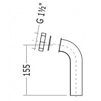 Devon&Devon Патрубок выпуска в пол (к сифону SFD1040S), цвет: хром