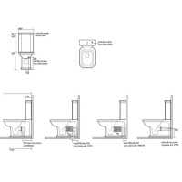 Kerasan Waldorf Унитаз-моноблок 72х38.5см, фурнитура хром
