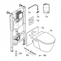 Инсталляция с унитазом и клавишей с сиденьем микролифт Grohe Solido 39127000