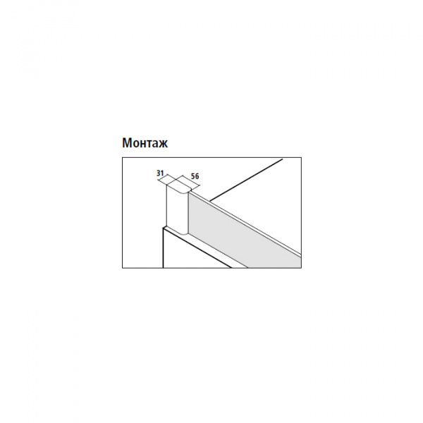 Kermi Pasa XP Штора на ванну DTR 90х150см., прозрачное стекло, +Kermiclean, цвет: глянцевое серебро