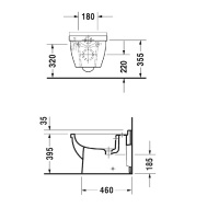 Duravit Starck 3 Биде напольное 56х36см, приставное, с  1 отв. под смеситель, Цвет: белый