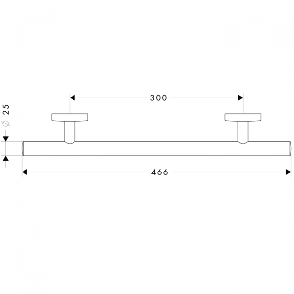 Hansgrohe Logis Поручень, подвесной, цвет: хром