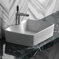 Умывальник чаша накладная прямоугольная Element 480*370*130мм Ceramica Nova белый 
