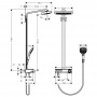 Hansgrohe Raindance Душевой гарнитур, в набор входят: верхний душ Raindance Select 300 3 jet с шарнирным соединением и QuickClean 2 типа струи: Rain: широкая дождевая струя. RainAir: объемная дождевая струя с технологией AIRPower, термо