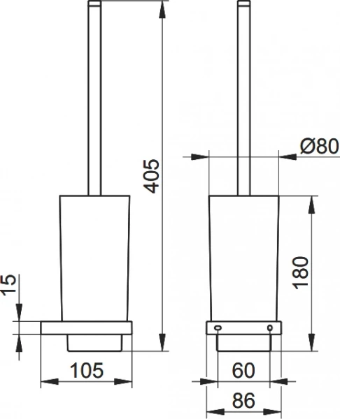 Ершик Keuco Edition 11 11164019000 хром
