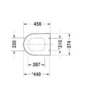 Duravit ME by Starck Сиденье для унитаза петли: нерж. Сталь, без автоматического опускания, Цвет: Белый