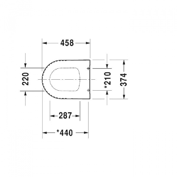 Duravit ME by Starck Сиденье для унитаза петли: нерж. Сталь, без автоматического опускания, Цвет: Белый