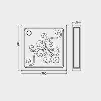 Devon&Devon Arabesque Поддон квадратный 70х70 см