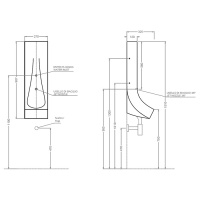 Artceram DROP, Писсуар керамический 27х32 h 92, с креплением и сифоном, цвет: белый.