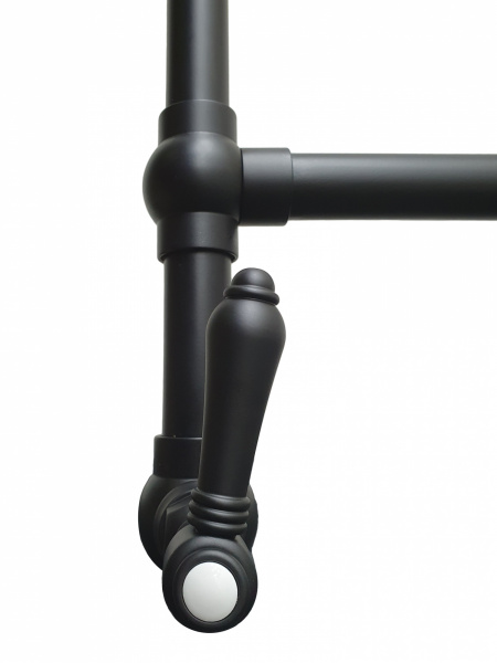 NICOLAZZI EL CAPITAN Полотенцесушитель водяной 55(70)х80.3см., цвет: черный матовый