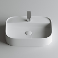 Умывальник чаша накладная прямоугольная Element 550*450*110мм Ceramica Nova белый 