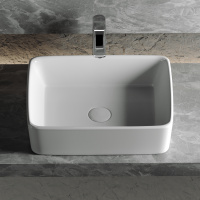 Умывальник чаша накладная прямоугольная Element 480*370*130мм Ceramica Nova белый 