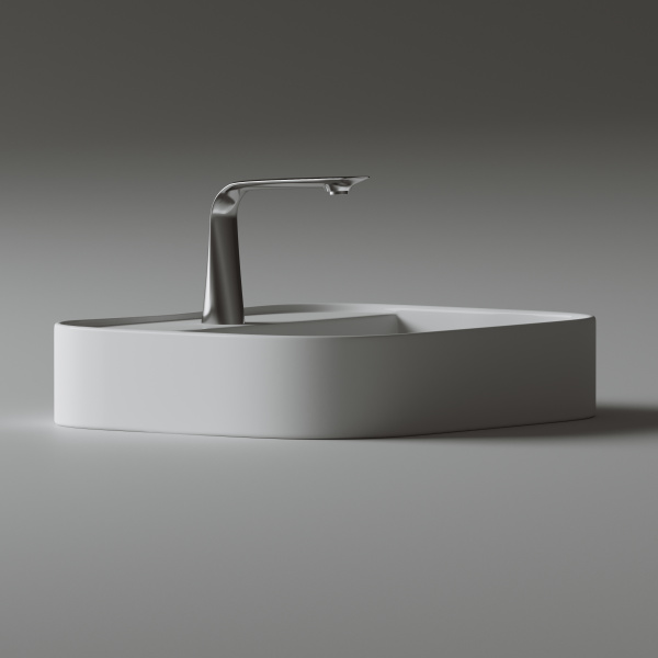 Умывальник чаша накладная прямоугольная Element 550*450*110мм Ceramica Nova белый 