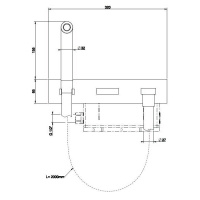 Gessi Water Tube Kneip Душевой комплект: смеситель, ручной душ (пластик), вывод для воды, шланг, цвет: хром
