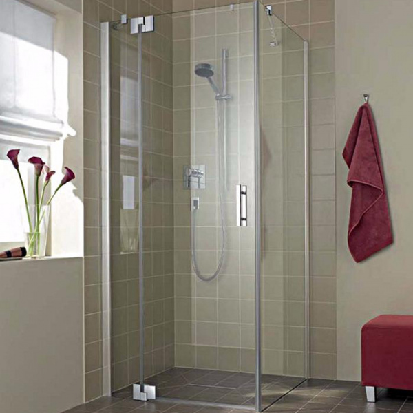 Kermi Filia XP Душевой угол одностворчатая дверь + боковая стенка FX 1WL+TWD 100х100x200см., серебро+klar