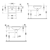 Duravit Starck III Раковина 55x46 см, 1 отв., цвет: белый