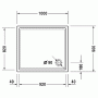Duravit Starck Slimline Поддон акриловый 100x90см с антислипом, опоры, выпуск, цвет: белый