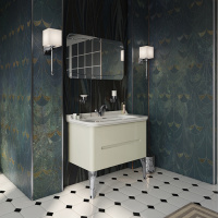 Kerasan Waldorf Комплект подвесной/напольной мебели 100см, с 2-мя ящиками Цвет: белая матовая ваниль НОЖКИ НА ВЫБОР