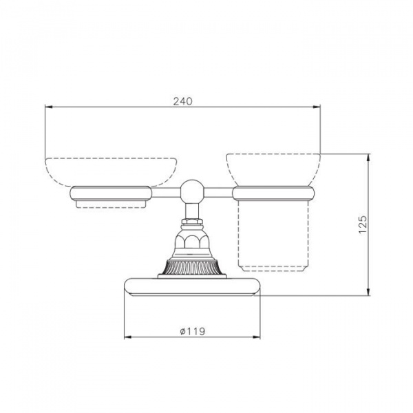 Nicolazzi Impero Держатель для стакана и мыльницы, настольный, цвет: золото (без керамики)