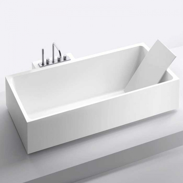 NOORTH milldue edition SKA Ванна полувстраиваемая 175х75хh34/50см, с сифоном, milltek solid, фурнитура хром