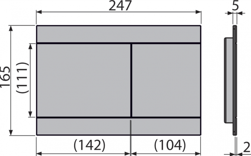 Кнопка управления для скрытых систем инсталляции, NICKEL-глянец, арт.FUN-N-P