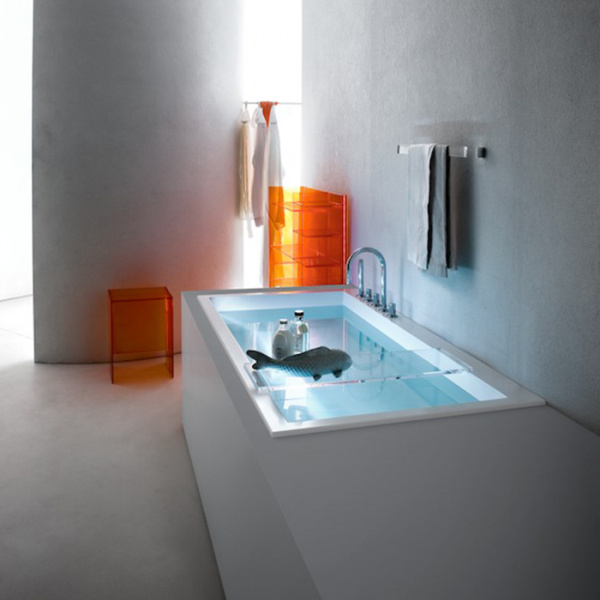 Laufen Kartell Ванна встраиваемая, 170x86x44см, встраиваемая, угловая, DX, с слив-переливом с подсветкой,материал: композит