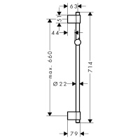 Hansgrohe Unica Штанга для душа 72 см, цвет: хром